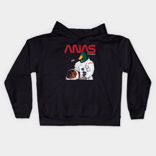 Mallard Duck Astronaut Kids Hoodie